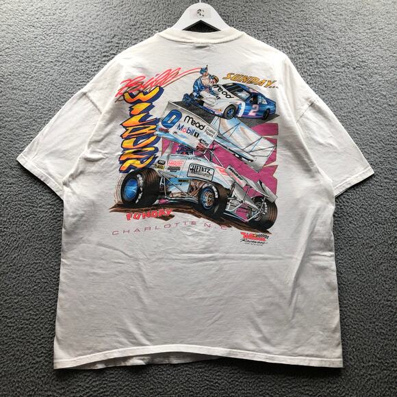Vintage 90s Sprint Car Racing Nascar Bill Wilburn T-Shirt Mens XXL Short Sleeve - Picture 1 of 15
